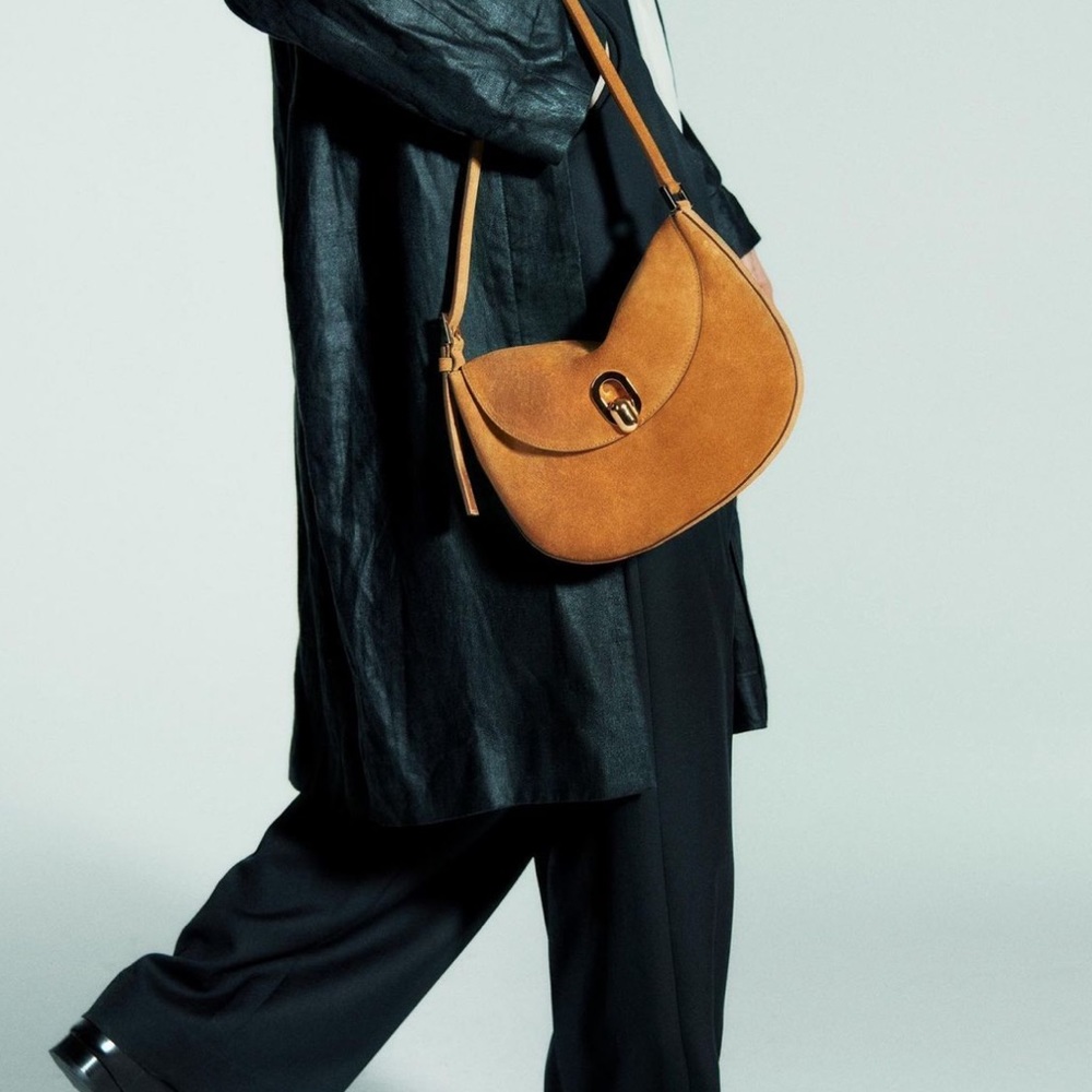 Savette Small Tondo Hobo Bag - Saddle Suede - Picture 6 of 10